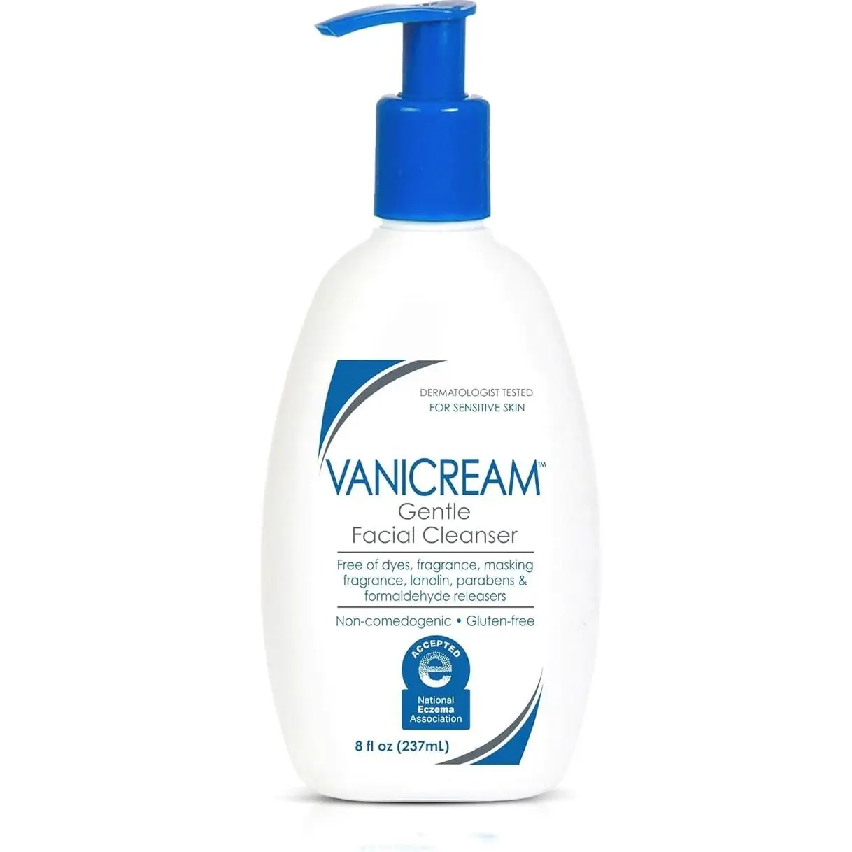 Vanicream Gentle Facial Cleanser with Pump Dispenser - 8 fl oz - Formulated Without Common Irritants for Those with Sensitive Skin