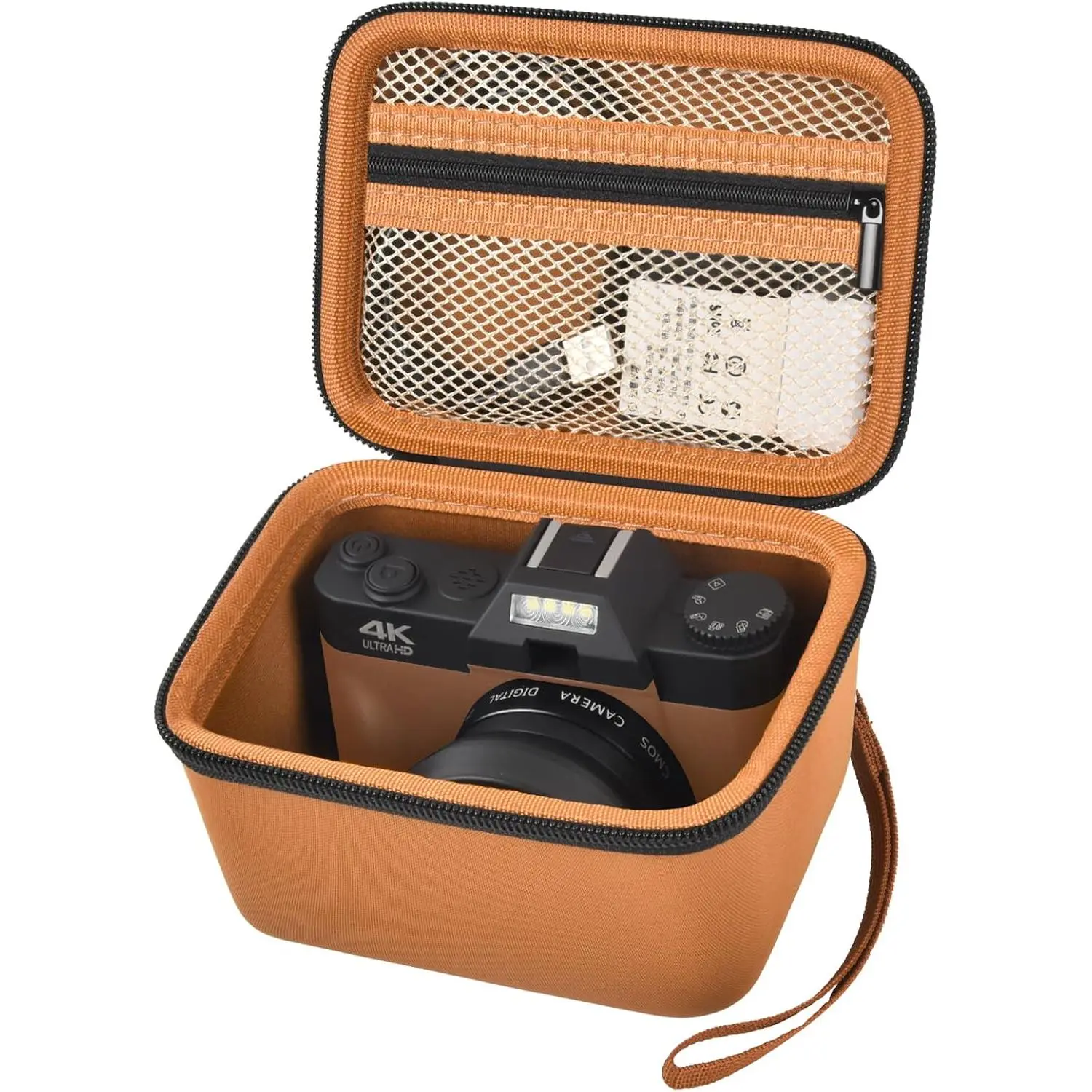 Vlogging Camera Case Compatible with Duluvulu/for TEBNGIHNM/for zheozeig/for Oiadek 4K Digital Cameras for Youtube. Vlog Camera Carrying Storage for Lens, Cable and Other Accessories