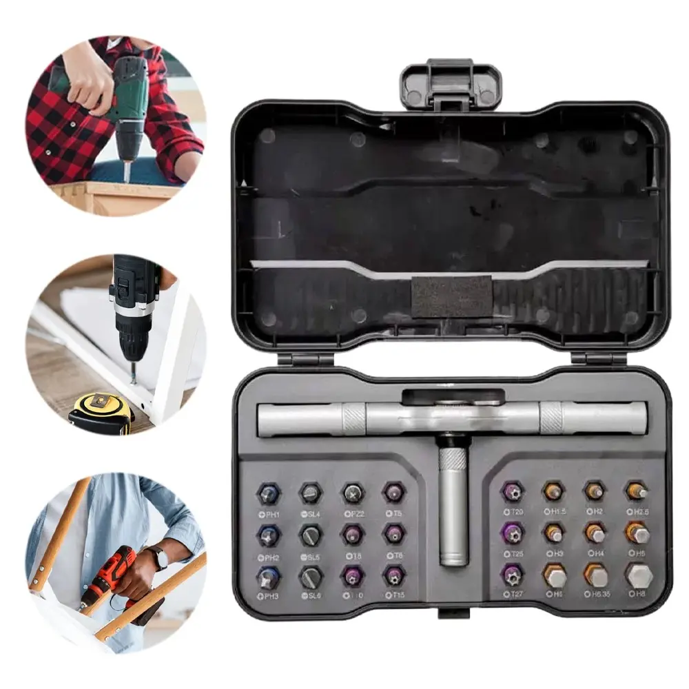 24-In-1 Ratcheting Screwdriver Set, Screwdriver Combo, Multipurpose Switchable Screwdriver, Multifunctional Repair Tool Kit, Manual with Handle, Durable & Versatile Hand Tools, Diy Screwdriver