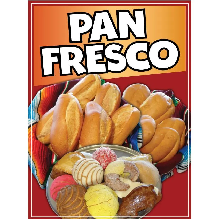 Pan Fresco Sticker Window DecalTruck Concession Vinyl Restaurant Wall poster Sticker Mexican Food Decal Bolillos Fresh Bread