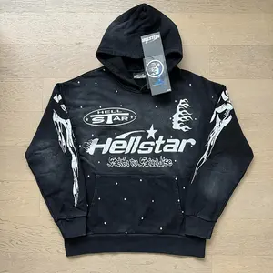 Vintage Hell-Star unisex fashion streetwear hip hop oversized zip-up hoodie; retro unisex heavy cotton zip-up hoodie; gift for him/gift for her; streetwear Y2K ’90s top; menswear clothing