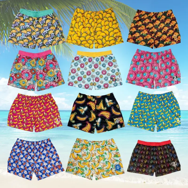 Baseball Lifestyle 101 | Unisex Banana Abstract Splatter Print Sports Shorts – Breathable Training Shorts with Unique Galaxy-Inspired Design ZL36
