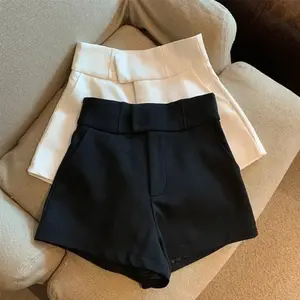 Women Shorts Mooyufon Black Shorts Women Harajuku Elegance High Waisted Shorts A Line Slim Casual Hot Girl Straight Pants Sexy Womenswear Bottom Basic Minimalist