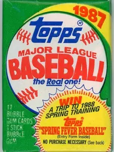 1987 Topps Baseball – Factory Sealed Wax Pack