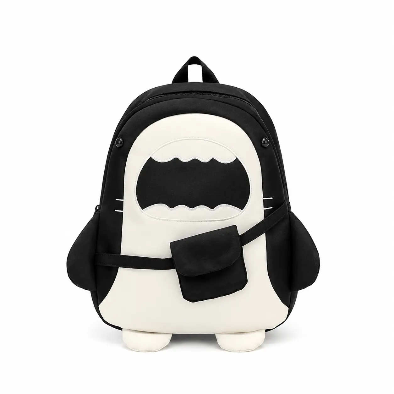 New Women's Cute Shark Color-Block  Backpack, Sweet Fresh Stylish Daypack for Teen Girls, School, Shopping,  Outings and Daily Wear,,Adjustable Shoulder Straps, Secure Zipper Closure, Lightweight Fashionable Everyday Carry Bag tiktokshopbacktoschool