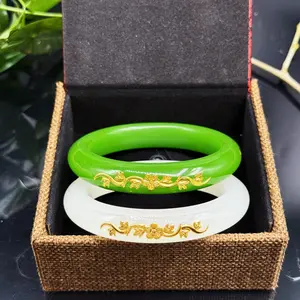 Blooming Flower Bangle Bracelet, Green & White Staccato Jewelry, Fashion Modern Floral Motif Accessory, Valentine Gift for Mom & Wife