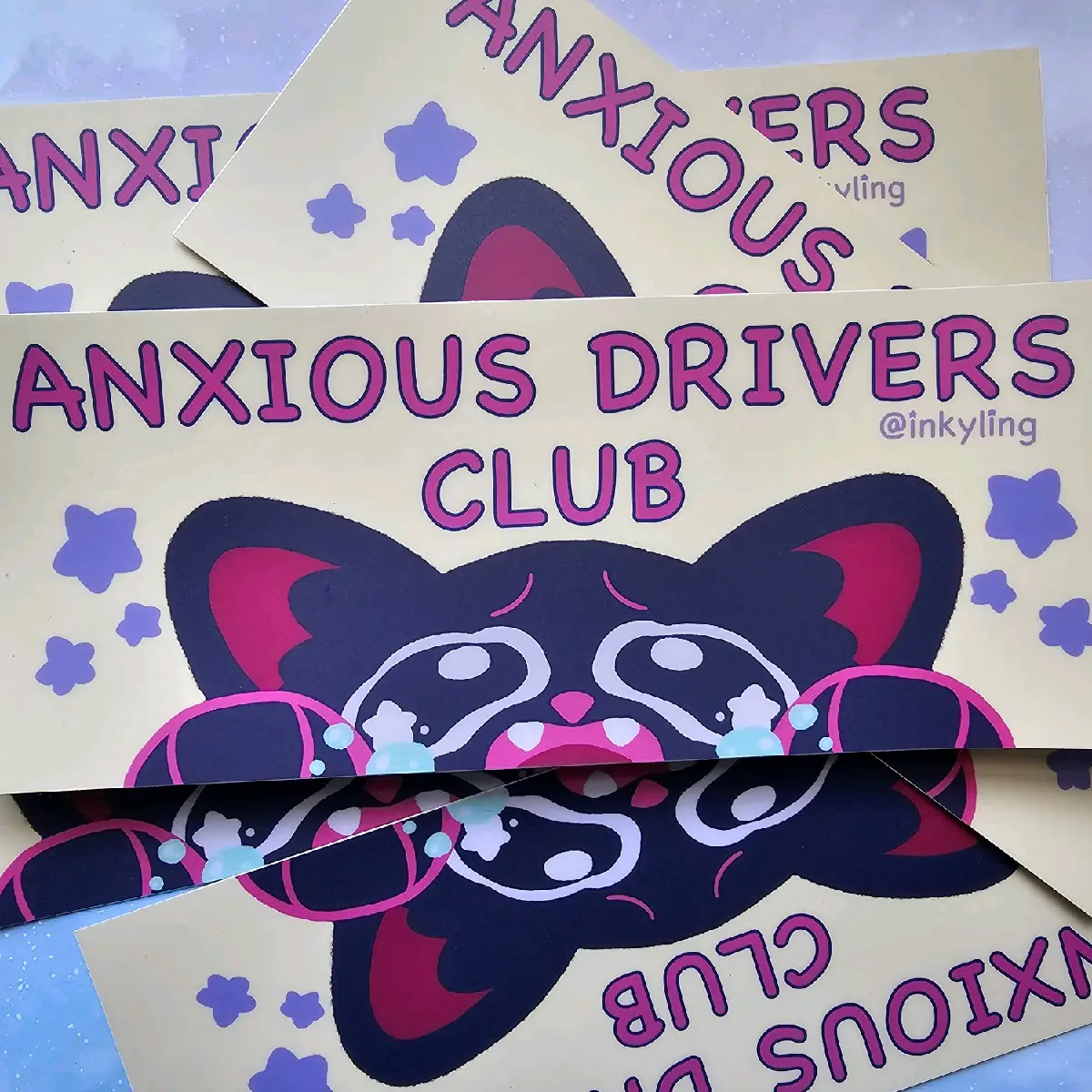 Anxious driver's club bumper sticker Anxious driver's club bumper sticker