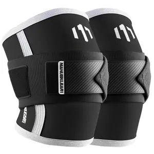 Manueklear Adjustable Compression Elbow Wraps for Weightlifting, 5mm Neoprene Elbow Straps, Men's Elbow Sleeves for Bench Press, Premium Elbow Wraps, Workout Accessories