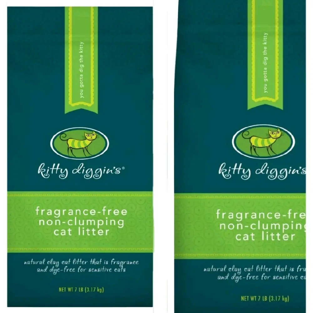Kitty Diggins Fragrance-Free Non-Clumping Cat Litter, 7 lb – Gentle & Odor Control Keep your cat's litter box fresh and clean with Kitty Diggins Fragrance-Free Non-Clumping Cat Litter. Made with natural clay, this unscented formula helps control odors wit