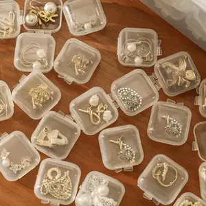Transparent Plastic Portable False Eyelash Organizer Box, Multi-Functional Jewelry Storage, Dustproof Display Case, Gift Idea