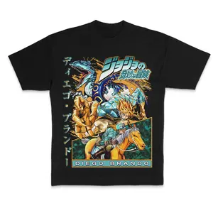 Classic Diego Brando T-Shirt, JoJo Steel Ball Run Anime Graphic Tee
