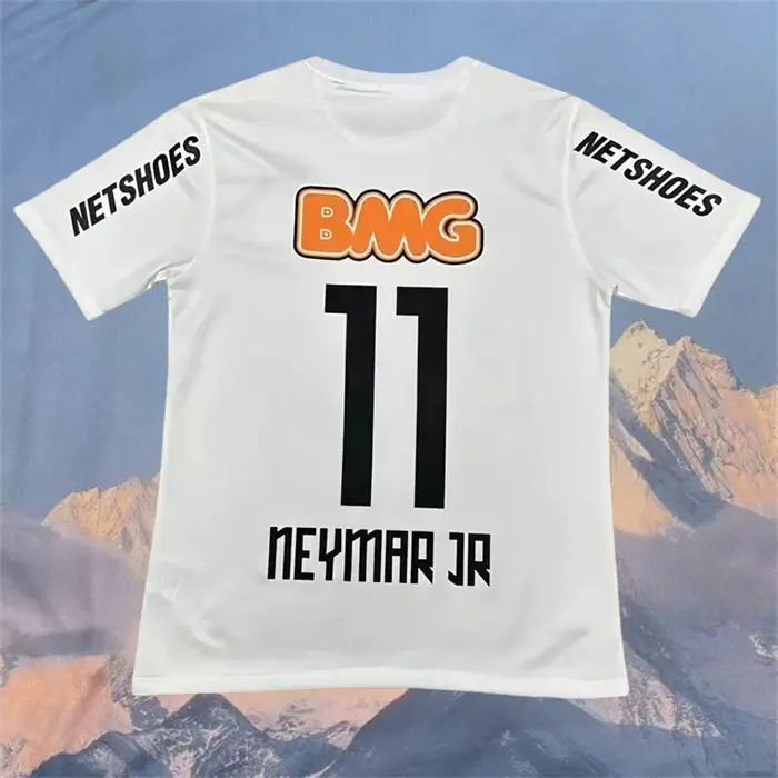 11-12 white Neymar 11# Short Sleeve Soccer Jersey