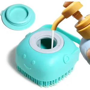 Soft Silicone Pet Bath Brush, Dog & Cat Grooming Tool, Grooming Supplies, Efficient Scrubbing Design, Gentle Cleaning for Pets, Durable Daily Use