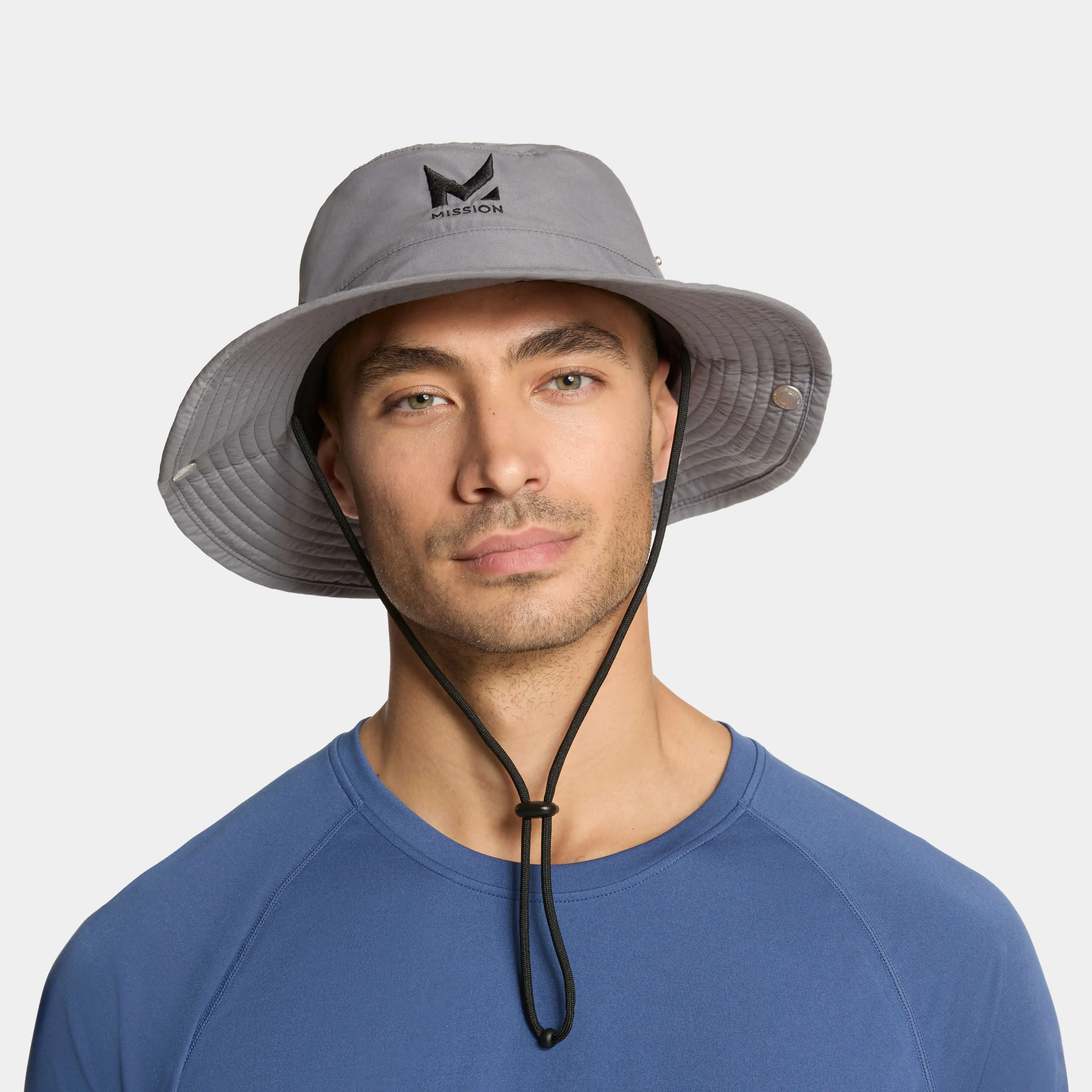 Mission Cooling Bucket Hat - Snappable Wide Brim, UPF 50 Sun Protection, Adjustable Cord, Machine Washable, Unisex Design, One Size Fits All