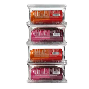Creekview Home Emporium 4pk Clear Storage Bins - 13.5 x 7.3in Soda Can Organizer