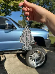 Engraved Little Tree Air Freshener Holder - Custom Hand Engraving