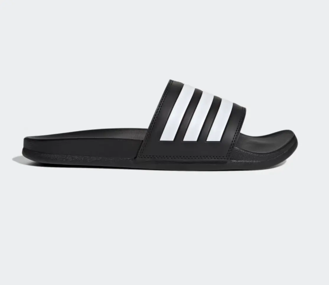 Adidas Adilette Comfort Black White Men's Slides SKU: JS4313 Footwear Athletic Sandals Slides for Men Men's Shoes Gym Shoes