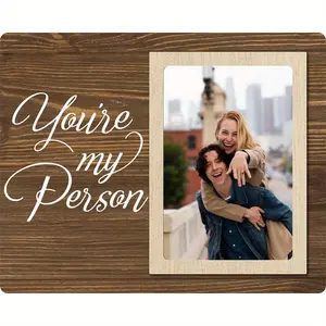 Wooden Photo Frame, You're My Person Photo Frame, Picture Frame for Girlfriend, Boyfriend, Husband, Wife, Home Decor, Gift for Couple