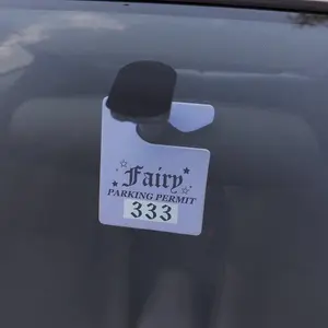 Fairy 333 Parking Permit Air Freshener - Purple Lavender Double-Sided, Thick Hangtag with Long-Lasting Scent