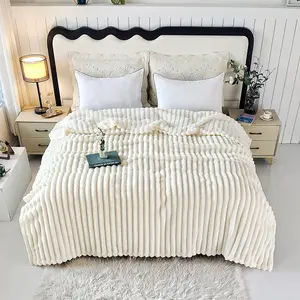Soft coral fleece casual blanket — warm, comfortable, lightweight — suitable for sofa, bed, and everyday use — a heartwarming gift for all ages Fluffy 3D