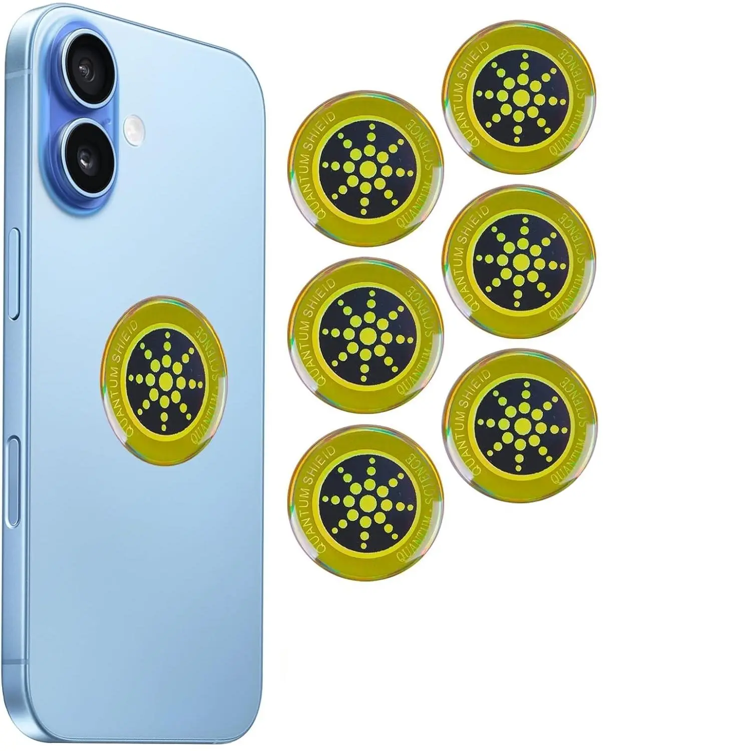 6-Pack Cell Phone Protection Stickers Compatible with Smartphones Tablets Laptops Wi-Fi Routers TVs Easy to Apply Gold Ultra-Thin Stylish Accessory
