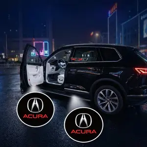 2/4pcs Acura Car Door Projection Lights, Laser Lights, New Welcome Lights, Decorative Floor Lamp, Car Ambient Lighting, Car Interior Light (batteries Not Included)