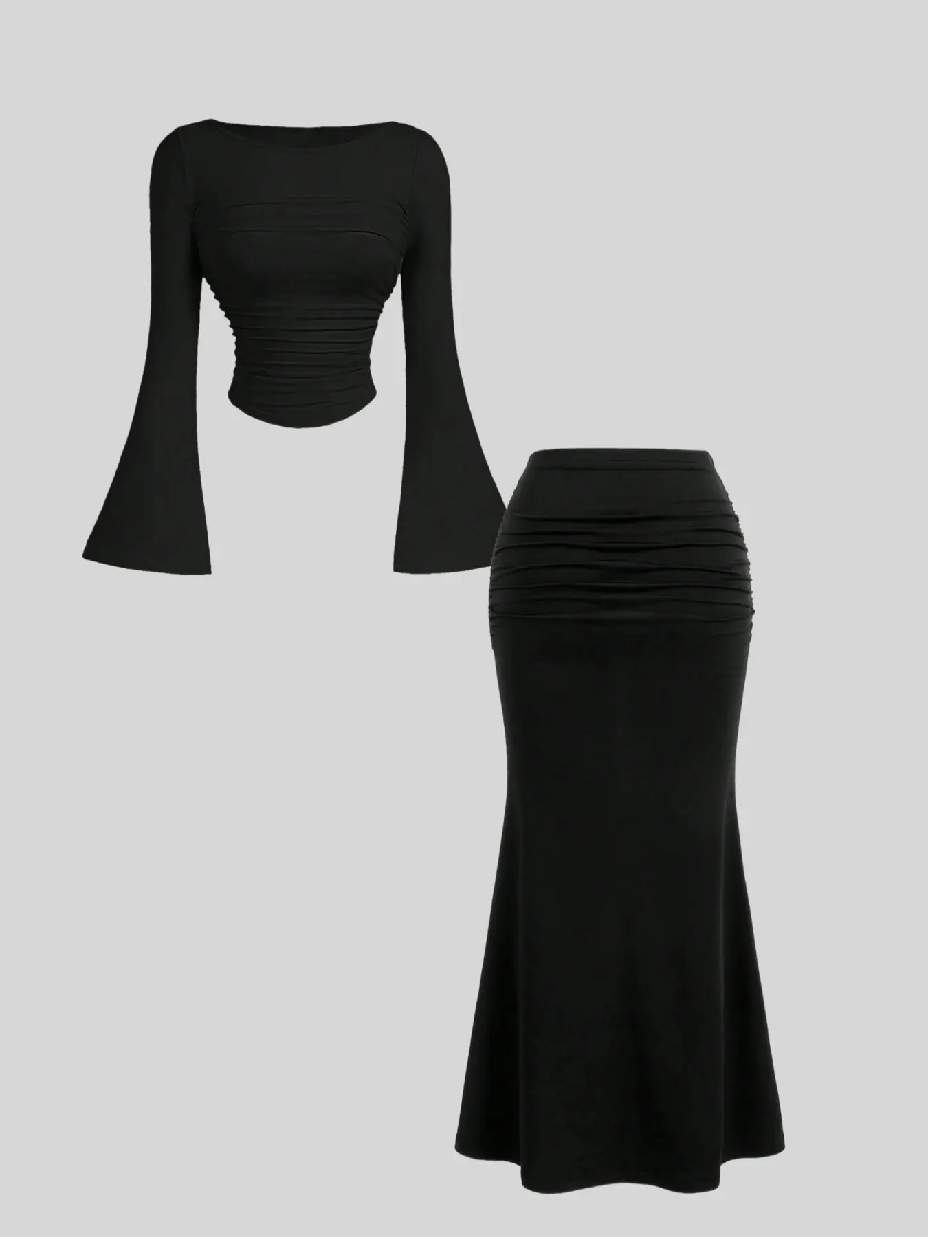 The perfect match for women's slim high waist and long sleeves for Chic fashion parties, long sleeve slim women's skirt suit, Fall outfit, Womenswear, Clothes