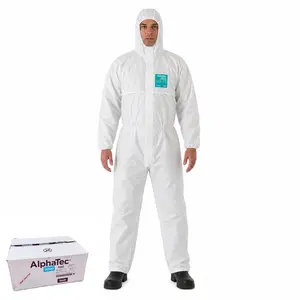 OverOles Hazmat Suits Disposable | 25 Pack | Hooded Protective Coveralls  Heavy Duty Full Body Painters Suit for Unisex  Breathable