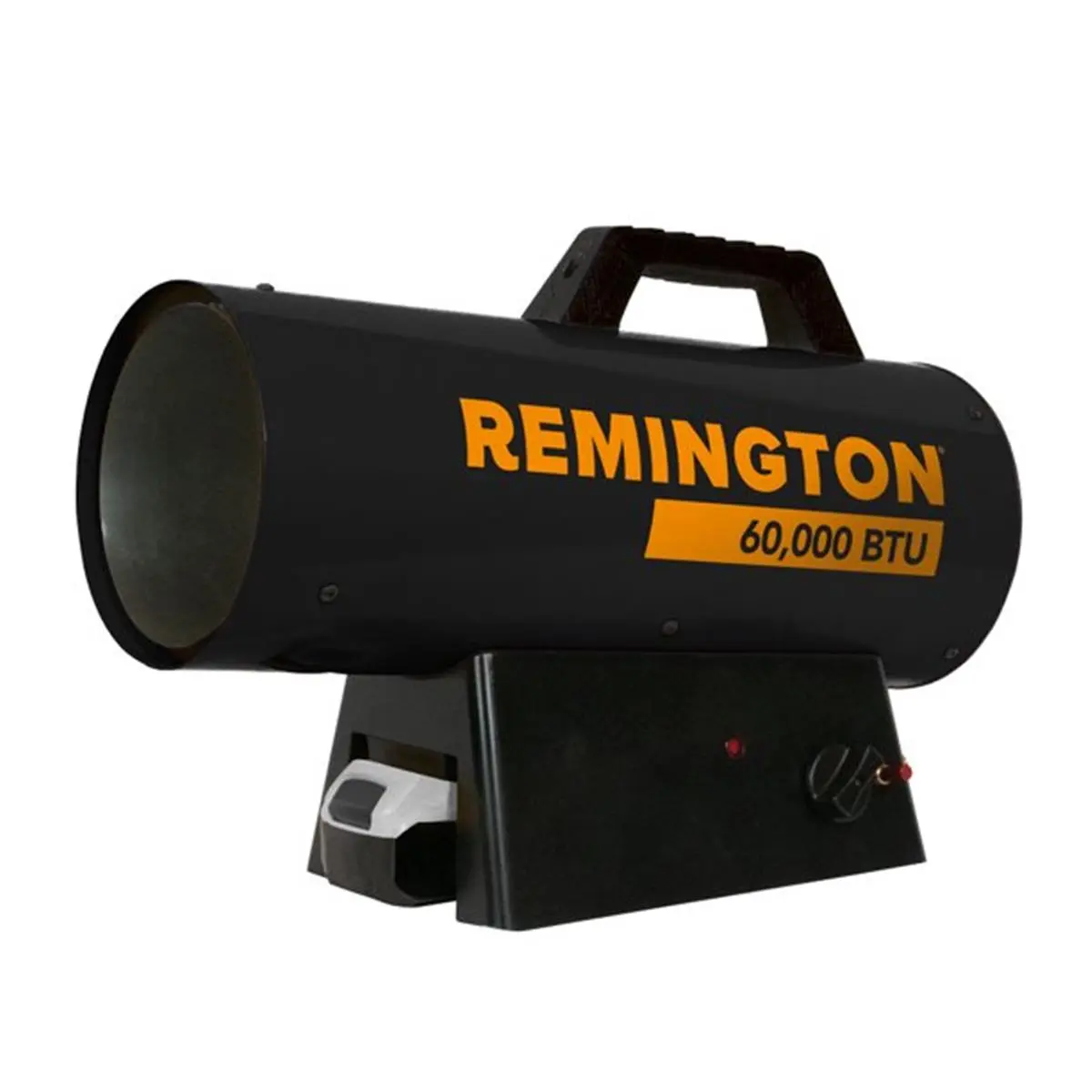 REMINGTON 60000 BTU Battery-Operated LP Forced Air Heater - Portable Household Heater with 10 ft LP Cylinder Hose, Regulator, Continuous Ignition, Dual Power Compatibility, 14 lbs Weight, Electronic Ignition System Not Included