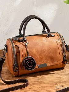 Vintage Floral Handbag with Multiple Compartments, Perfect for Daily Commute & Dates, Stylish Storage Solution for Women, Casual Handbag Satchel