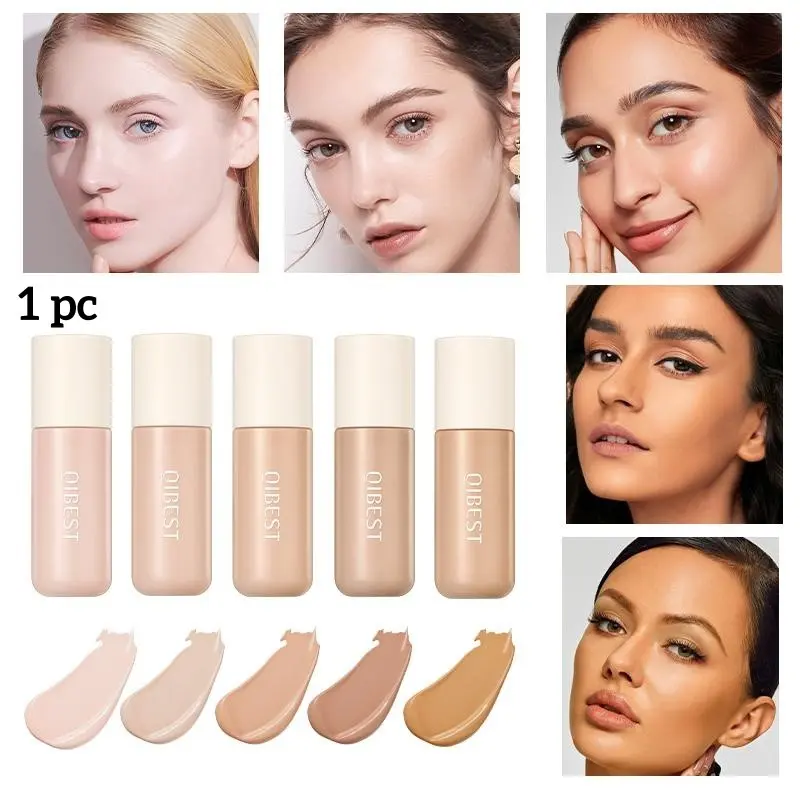 1PC liquid foundation waterproof oil control concealer, Longwearing Waterproof Makeup, durable, hard to lose makeup, dry skin, oily skin, foundation cream, Beauty Cosmetics, Cosmetics Products