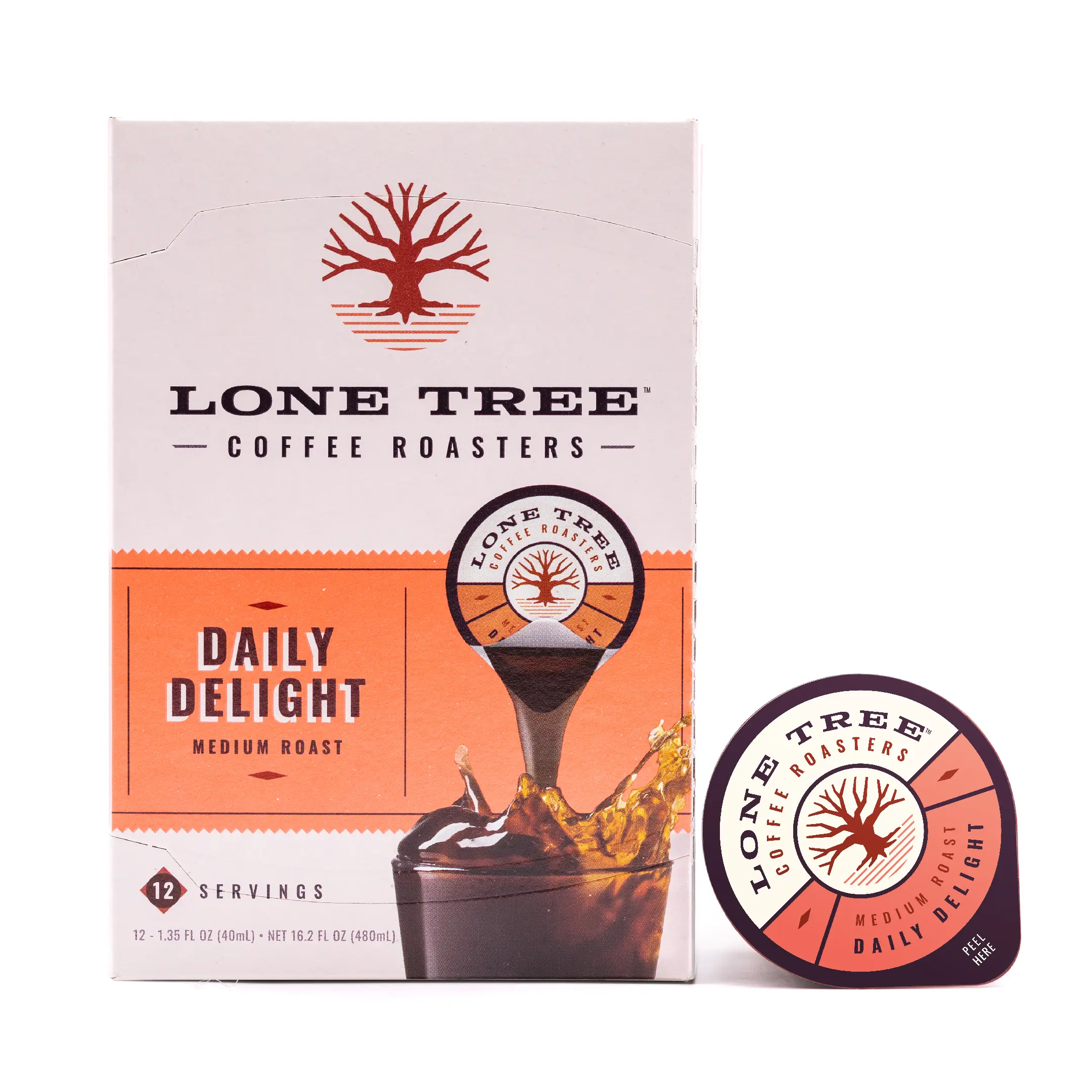 Lone Tree Coffee Concentrate Single Serve Liquid Pods by Java House, Peel and Pour (Pack of 12) - Daily Delight