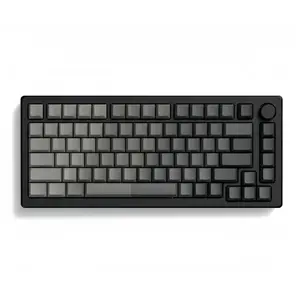 Double Shot Pbt Keycap Set Shine Through Keycaps 75 Percent  Cherry Profile Custom Key Caps Gradient Dark Grey Side Printed For Mechanical Gaming Keyboards(121key Only Keycaps)