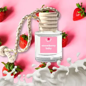 Strawberry Baby Crybaby Milk Scented Car Freshener - Strawberry Milk, Fruity Car Air Freshner Highly Scented