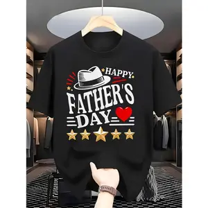 Stylish Leeve TShirt for Men with a Digital Print Featuring a FatherThemed Design Made from HighQuality QuickDrying Material This Versatile And Sporty Shirt Is Perfect for Summer AHappy Mot Local Delivery