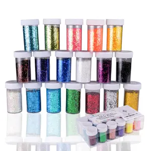 18/32 Pack Assorted Glitter, Craft Glitter Powder Shake Jar, Multi Assorted Set Extra Fine Glitter for Resin Art Crafts Tumbler Scrapbook Jewelry Making