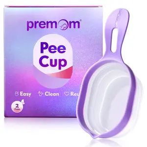 Premom 2 Pee Cups:  Reusable & Collapsible Urine Cups for Home Testing - Easy to Use & Clean