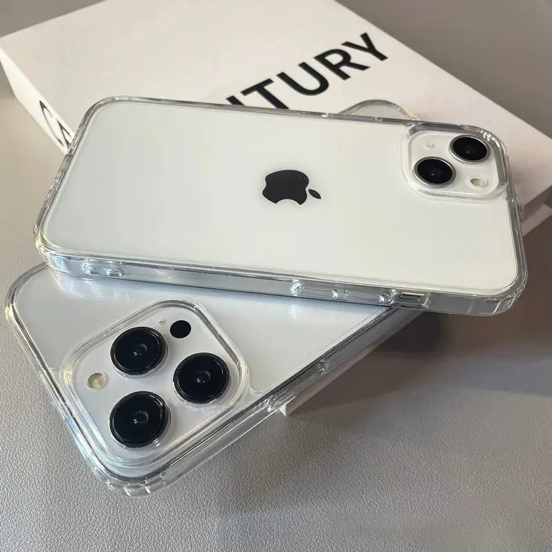 Luxury Transparent TPU Soft Case for Smartphones - Shockproof Protection for iPhone 17 Air,17,16,15,14 Pro,14,13,12,11 Pro Max,XS,X,XR,7,8 Plus,Mini - Mobile Phone Accessory, Gift Idea, Smartphone