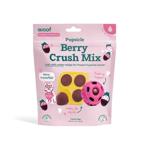 Woof Pupsicle Mix Strawberry & Carob Lickable Dog Treats, 5.5-oz bag