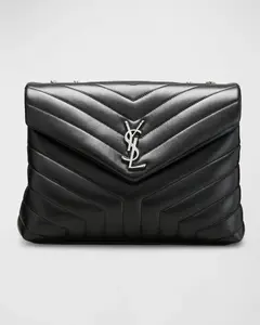 Pre-owned Yves Saint Laurent leather Shoulder Bags YSL Loulou Medium Shoulder Bag in Quilted Leather
