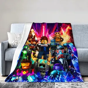 3D Roblox Blanket Anime Super Soft Napping Funny Blanket Flannel Throw Blanket for Sofa All Season Comfort Bedding Color MT3 Size 60"x50"