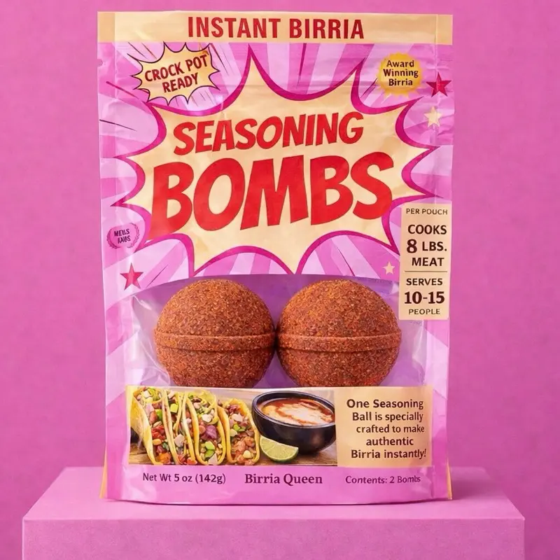 Birria Seasoning Bomb – Bold Mexican Chili Marinade Spice for Tacos, Beef & Dipping Broth