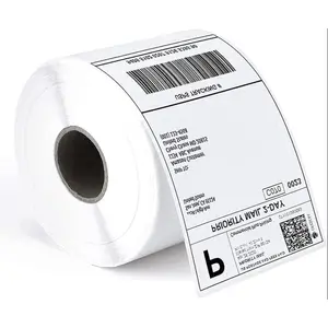 1 Pack of 500, 4x6 Thermal Direct Shipping White Label Roll for Mailing Perforated, Adhesive, Commercial Grade Compatible with Printer Like Rollo, MUNBYN, Zebra, Polono,iDRPT