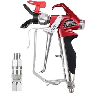 ZHUITU ZT-PRO Airless Paint Spray Gun 4000 PSI High Pressure with Reversible 517 Nozzle Tip Guard Swivel Joint 1/4 Stainless Steel Rotary Joint for HVLP Painting Tools Heavy Duty Airbrush Kit