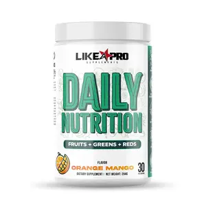 LIKE A PRO Daily Nutrition Fruits Greens & Reds - Flavor 30 Servings Immune Defense Digestion Support Natural Ingredients