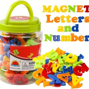 78-Piece Magnetic Alphabet Number Refrigerator Magnets Set, Educational Toy Kit for Kids, Pre-School Learning, Spelling Counting Games