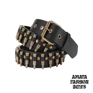Punk Fashion Bullet belt/ PU leather belt/ belts for men/ belts for women/ Fashion Belts