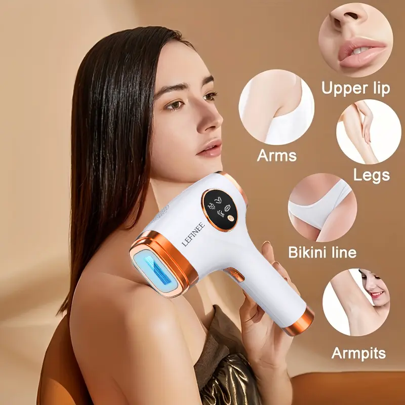 IPL Hair Removal Device for Women Men, 999,900 Flashes Painless Permanent Hair Remover, 5 Energy Levels Whole Body Use for Face Bikini Legs, Long-Lasting Results & Reduces Hair Growth