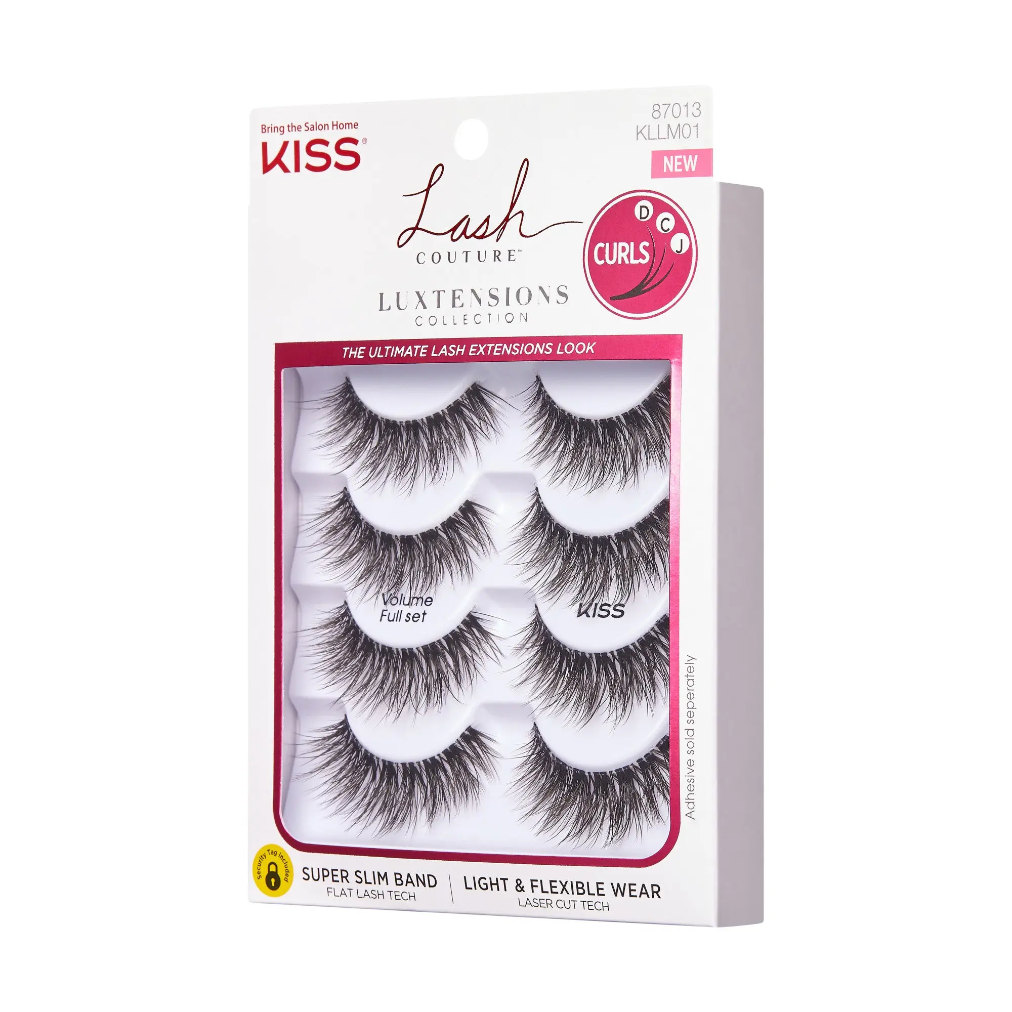 Kiss Lash Couture LuXtensions False Eyelashes Multipack- Volume Full Set | 4 Pairs, Strip Lashes, 14mm Kiss Lash Couture LuXtensions False Eyelashes Multipack- Volume Full Set | 4 Pairs, Strip Lashes, 14mm