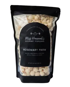 Miss Hannah's Gourmet Popcorn Rosemary Parm Savory and Cheesy Popcorn with Herbs Crunchy Crispy Snack 4.5 oz
